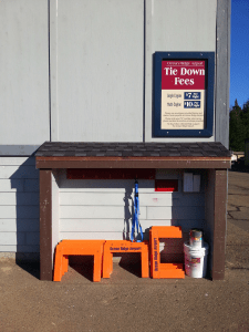 Tie down closet at Ocean Ridge Airport, Gualala, CA. November 2013.